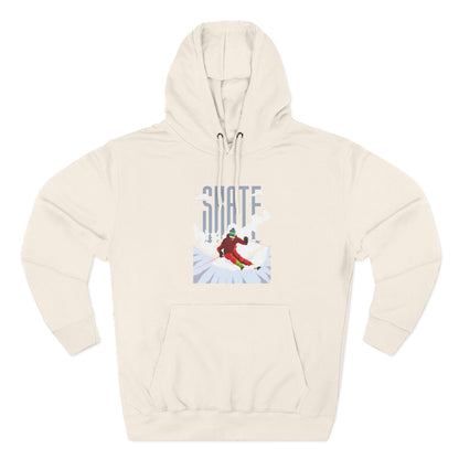 Skiing Fleece Hoodie, Cozy Winter Apparel, Outdoor Sports Gear, Snowboarding Holiday Wear