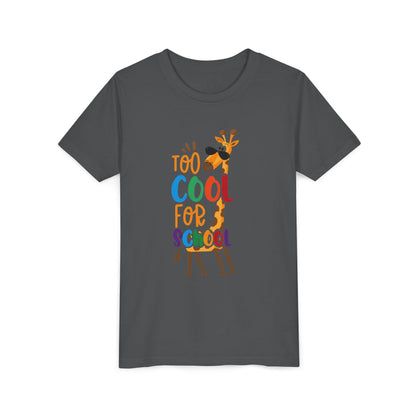 Youth Short Sleeve Tee, 'Too Cool for School' Kids T-shirt, Perfect for Back to School, Casual Wear