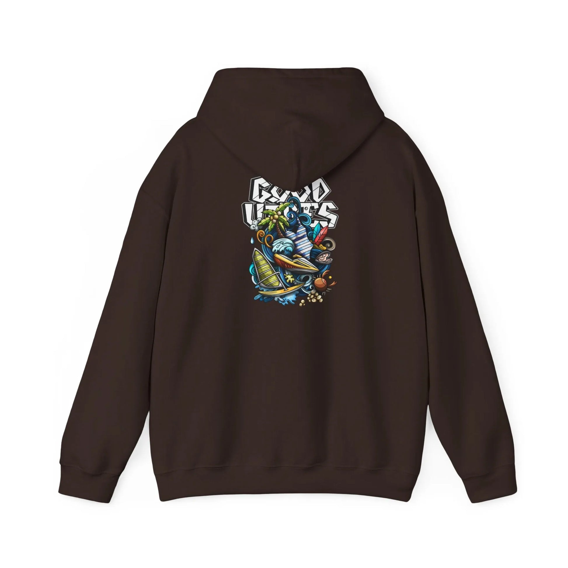 Good Vibes Graffiti Hoodie Sweatshirt, Cozy, Casual Gift, Relaxation Apparel Printify Good Vibes Graffiti Hoodie Sweatshirt, Cozy, Casual Gift, Relaxation Apparel Printify