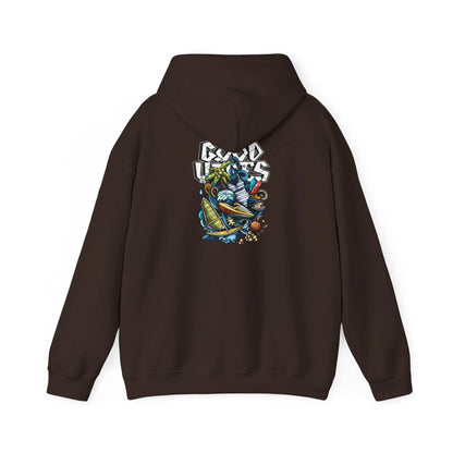 Good Vibes Graffiti Hoodie Sweatshirt, Cozy, Casual Gift, Relaxation Apparel Printify Good Vibes Graffiti Hoodie Sweatshirt, Cozy, Casual Gift, Relaxation Apparel Printify