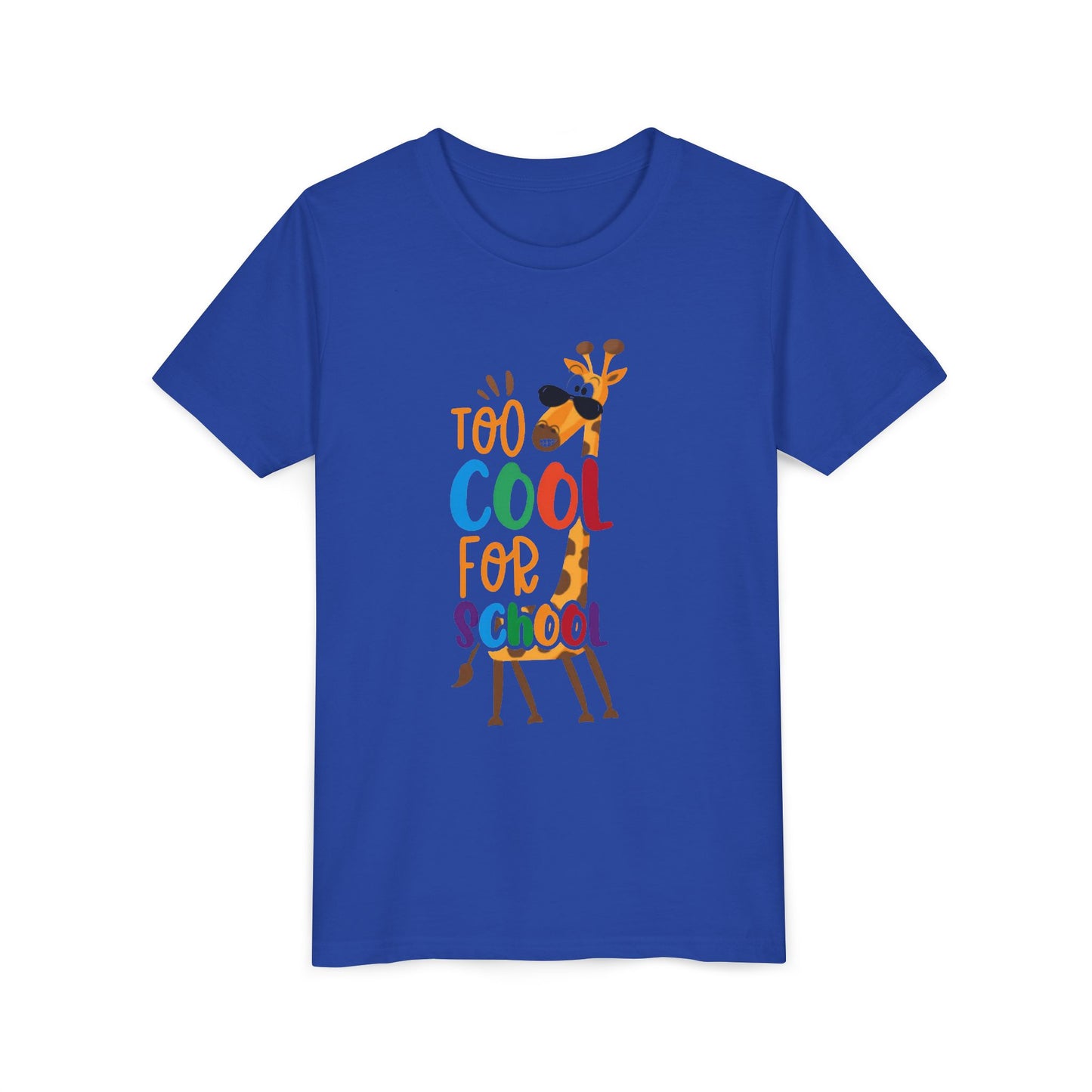 Youth Short Sleeve Tee, 'Too Cool for School' Kids T-shirt, Perfect for Back to School, Casual Wear