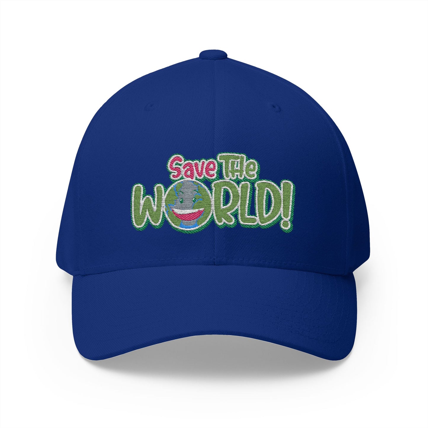 Eco-Friendly 'Save The World' Embroidered Cap, Sustainable Gift, Casual Style, Trendy Headwear