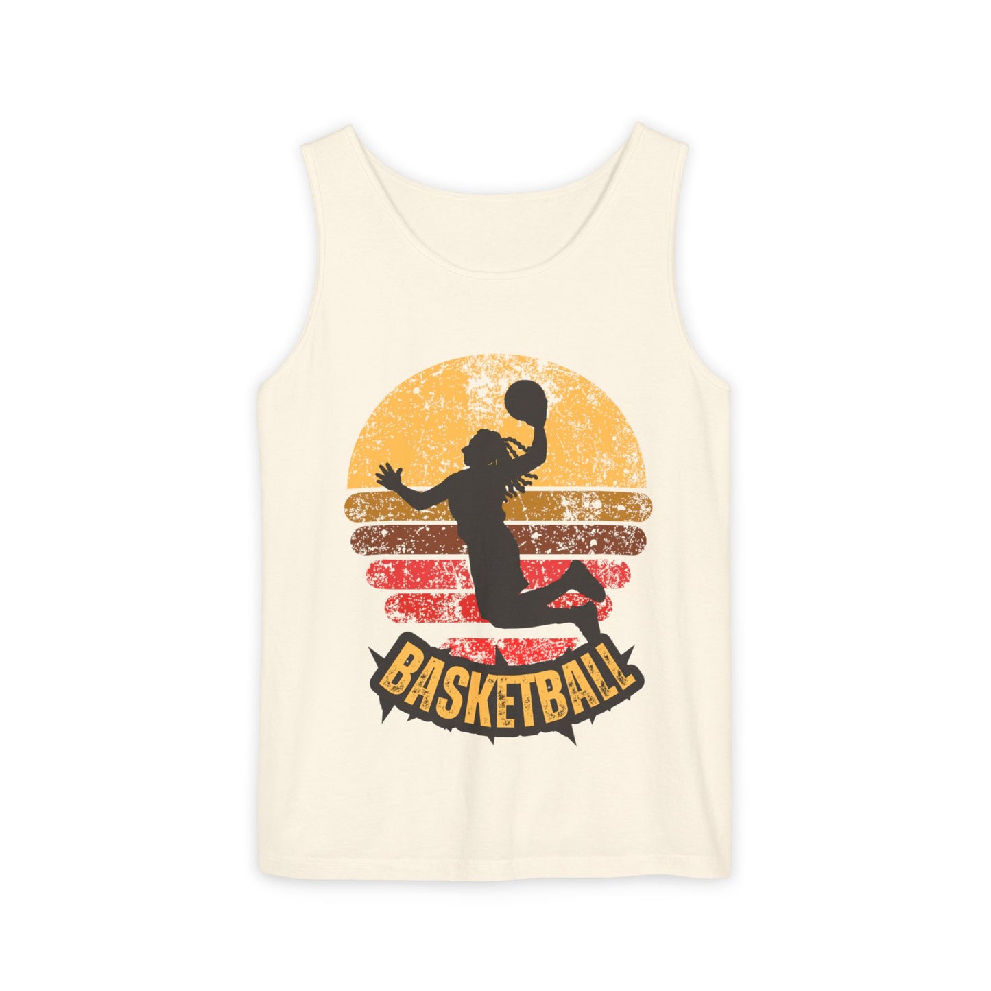 Retro Basketball Unisex Tank Top -  Summer Days, Gifts for Athletes, and Active Wear