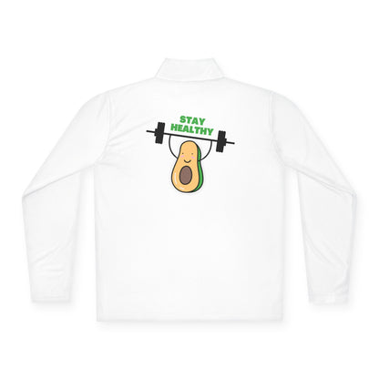 Fitness-Inspired Unisex Quarter-Zip Pullover - Casual Exercise Wear