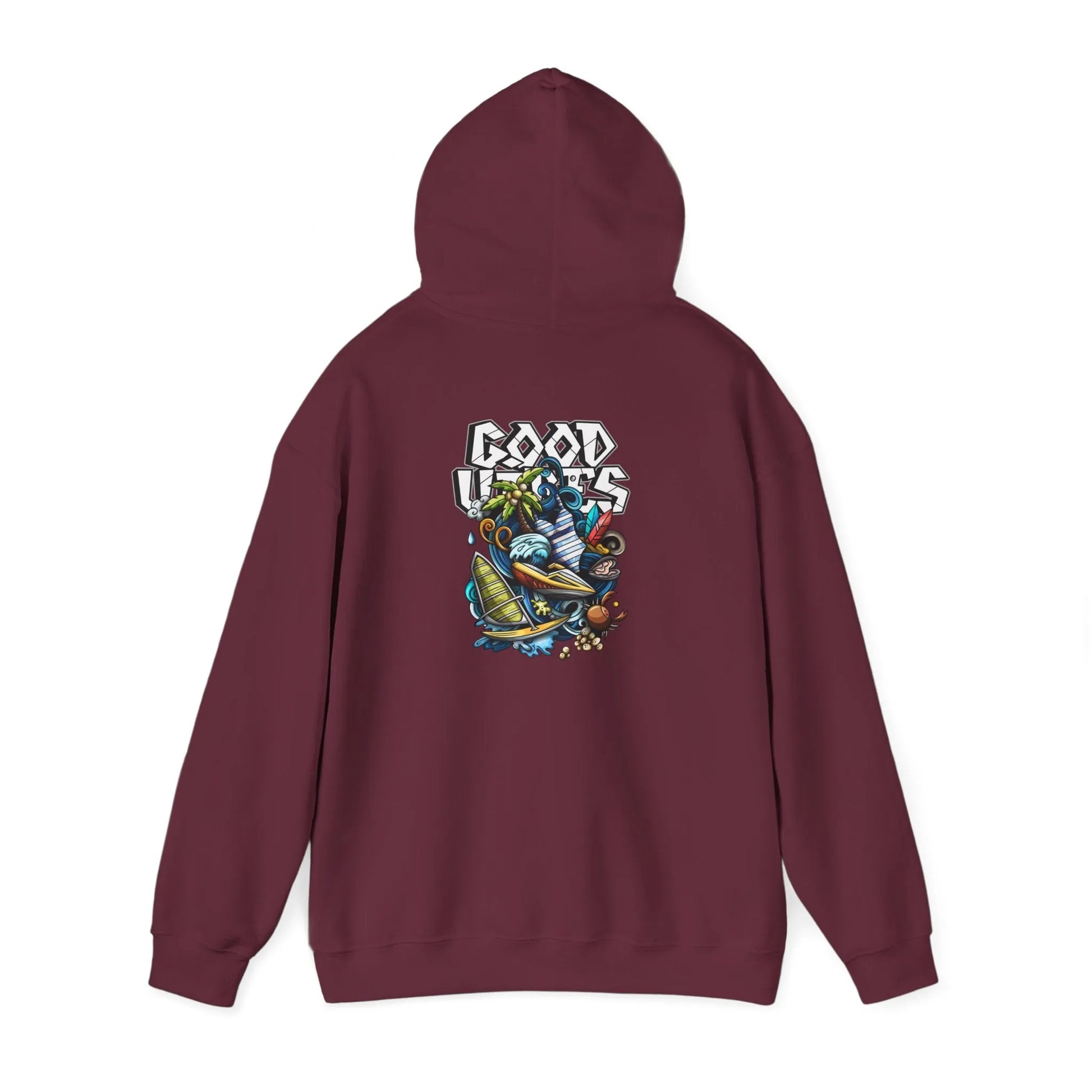 Good Vibes Graffiti Hoodie Sweatshirt, Cozy, Casual Gift, Relaxation Apparel Printify Good Vibes Graffiti Hoodie Sweatshirt, Cozy, Casual Gift, Relaxation Apparel Printify
