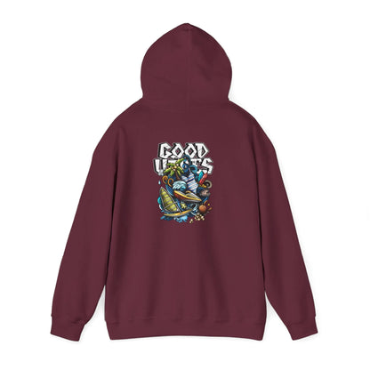 Good Vibes Graffiti Hoodie Sweatshirt, Cozy, Casual Gift, Relaxation Apparel Printify Good Vibes Graffiti Hoodie Sweatshirt, Cozy, Casual Gift, Relaxation Apparel Printify