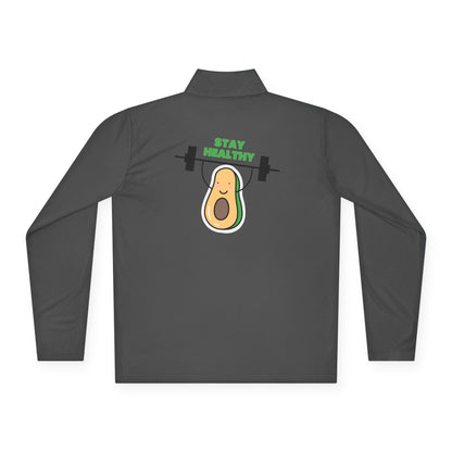 Fitness-Inspired Unisex Quarter-Zip Pullover - Casual Exercise Wear
