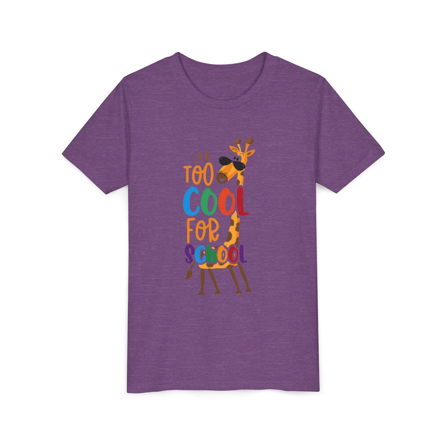 Youth Short Sleeve Tee, 'Too Cool for School' Kids T-shirt, Perfect for Back to School, Casual Wear