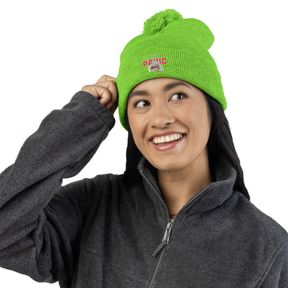 Cozy Embroidered Pom-Pom Cap | Winter Hat, Fashion Accessory