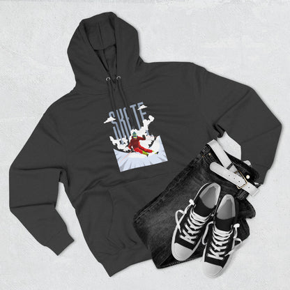 Skiing Fleece Hoodie, Cozy Winter Apparel, Outdoor Sports Gear, Snowboarding Holiday Wear