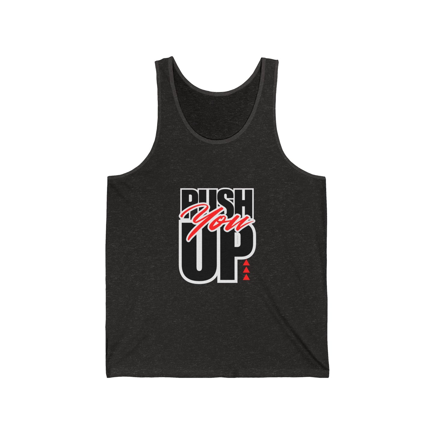 Motivational Unisex Jersey Tank - "Push You Up" |  Gym Apparel, Casual Tank