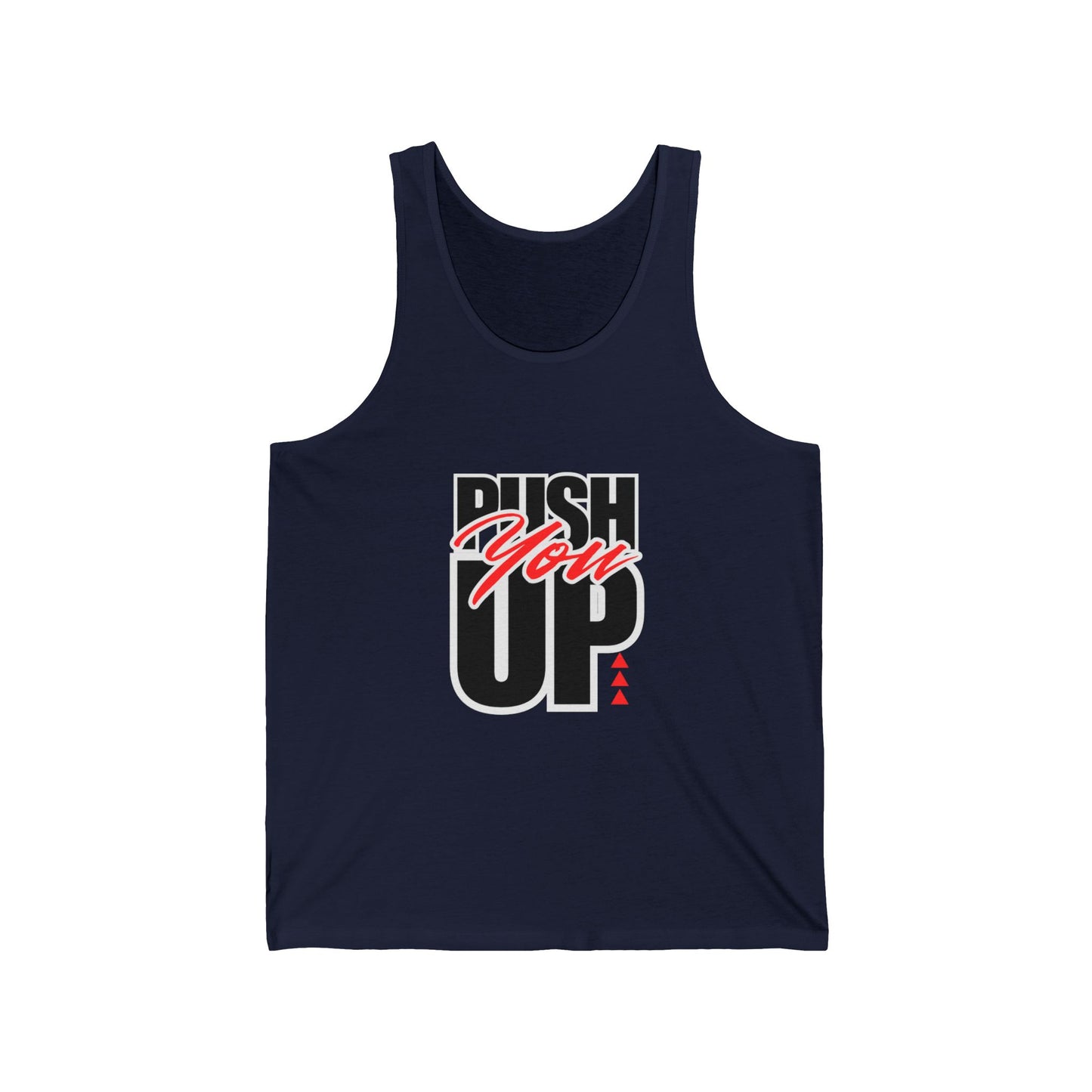 Motivational Unisex Jersey Tank - "Push You Up" |  Gym Apparel, Casual Tank Printify