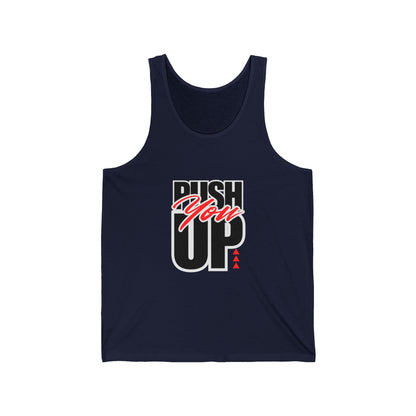 Motivational Unisex Jersey Tank - "Push You Up" |  Gym Apparel, Casual Tank Printify