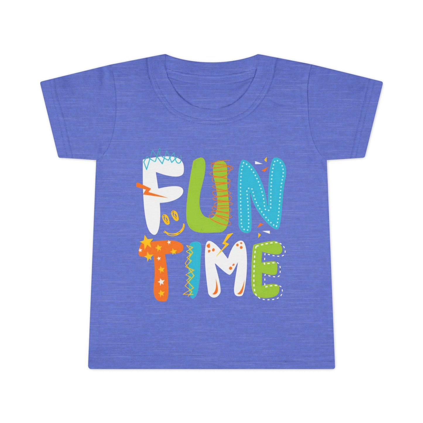 Fun Time Toddler T-Shirt, Colorful Tee, Birthday Outfit, Everyday Wear for Little Ones Printify