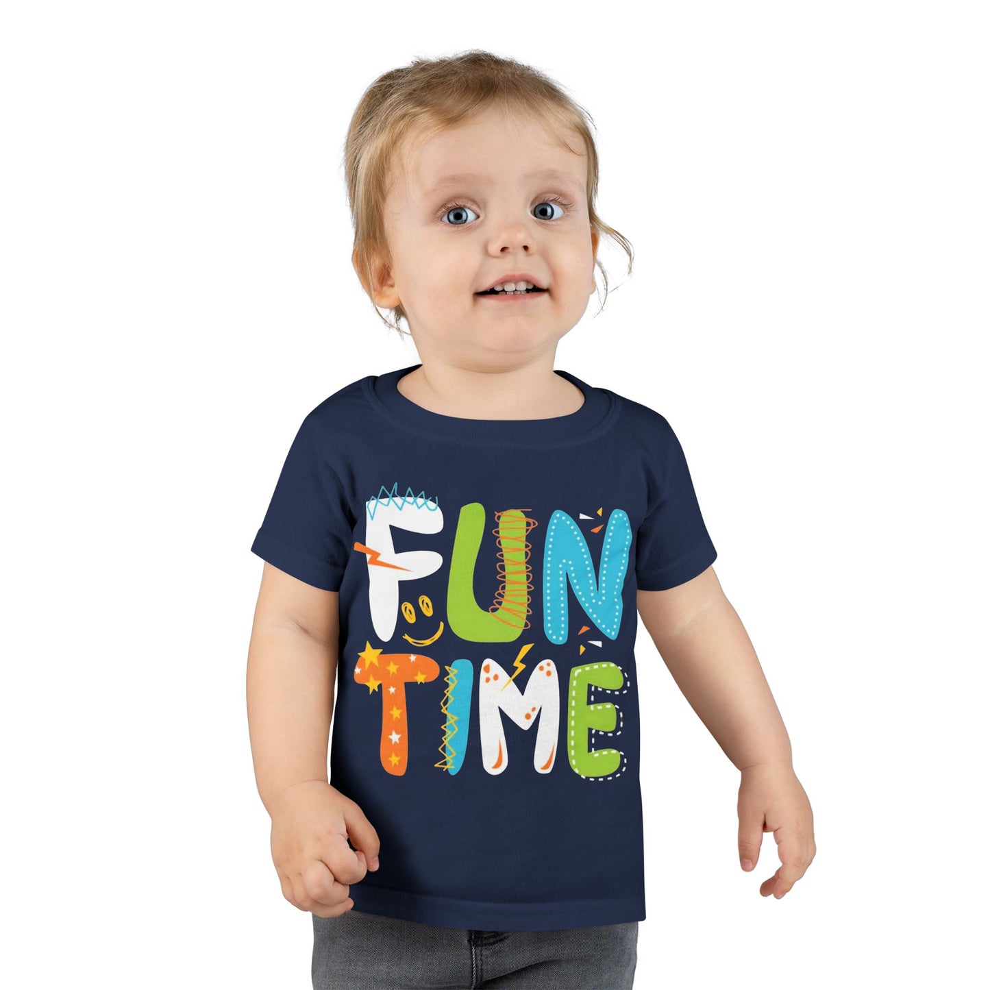Fun Time Toddler T-Shirt, Colorful Tee, Birthday Outfit, Everyday Wear for Little Ones