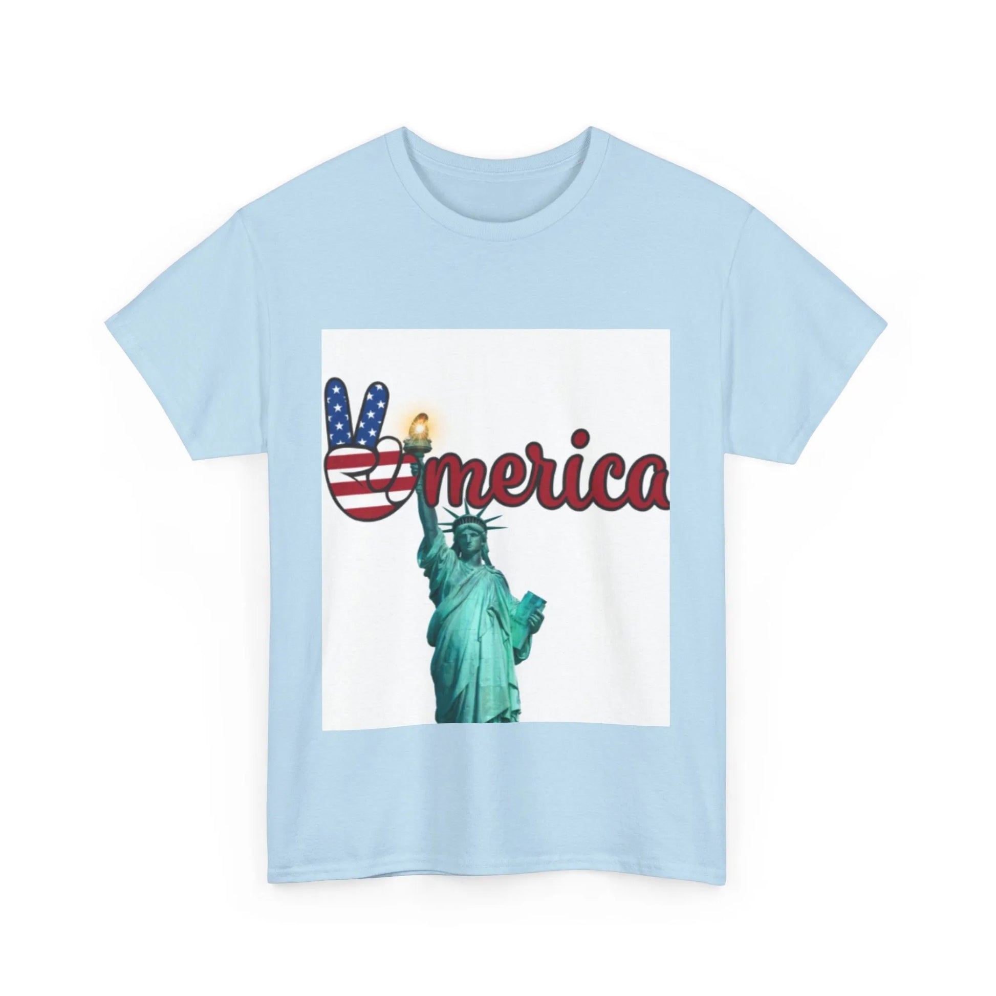 Patriotic Peace Tee, Unisex Cotton T-Shirt, Casual Wear, Gift for Americans Printify Patriotic Peace Tee, Unisex Cotton T-Shirt, Casual Wear, Gift for Americans Printify