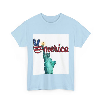 Patriotic Peace Tee, Unisex Cotton T-Shirt, Casual Wear, Gift for Americans Printify Patriotic Peace Tee, Unisex Cotton T-Shirt, Casual Wear, Gift for Americans Printify