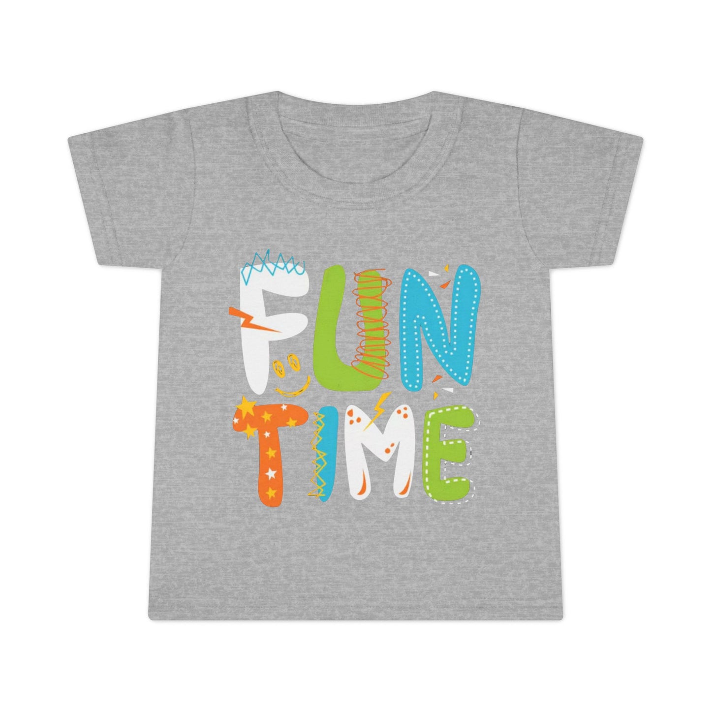 Fun Time Toddler T-Shirt, Colorful Tee, Birthday Outfit, Everyday Wear for Little Ones