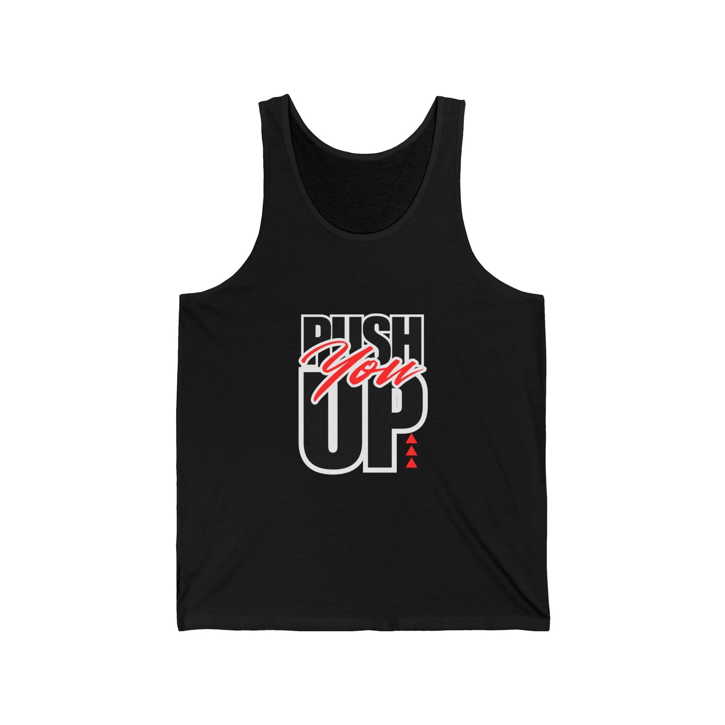 Motivational Unisex Jersey Tank - "Push You Up" |  Gym Apparel, Casual Tank