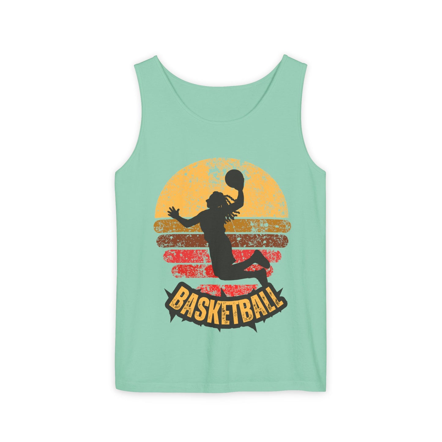 Retro Basketball Unisex Tank Top -  Summer Days, Gifts for Athletes, and Active Wear
