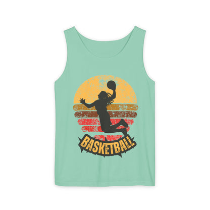 Retro Basketball Unisex Tank Top -  Summer Days, Gifts for Athletes, and Active Wear