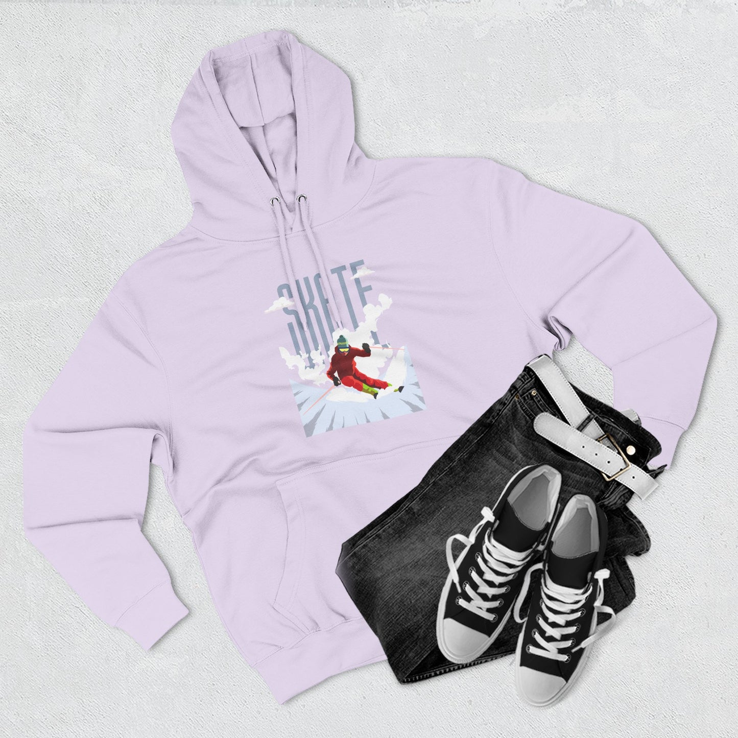 Skiing Fleece Hoodie, Cozy Winter Apparel, Outdoor Sports Gear, Snowboarding Holiday Wear