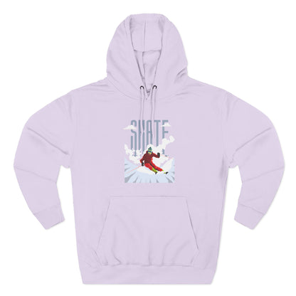 Skiing Fleece Hoodie, Cozy Winter Apparel, Outdoor Sports Gear, Snowboarding Holiday Wear