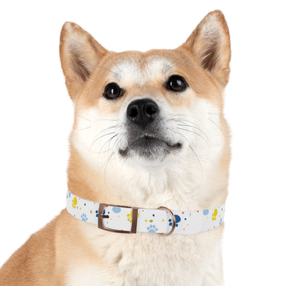 Playful Dog Collar with Colorful Prints, Adjustable Pet Accessory, Perfect for Dog Lovers