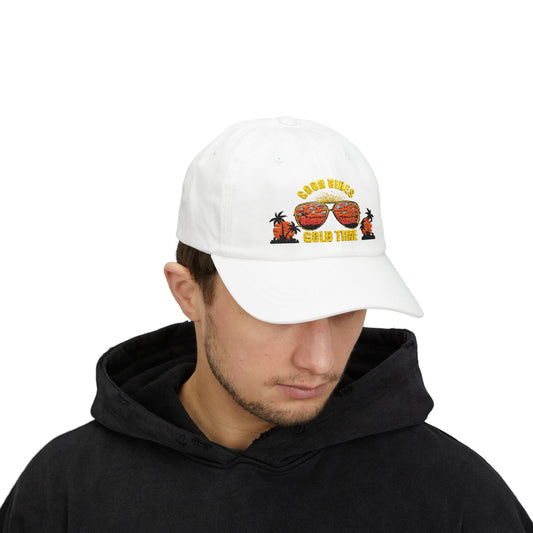 Good Vibes Classic Dad Cap, Unisex Hat, Summer Accessory,Vacation Style