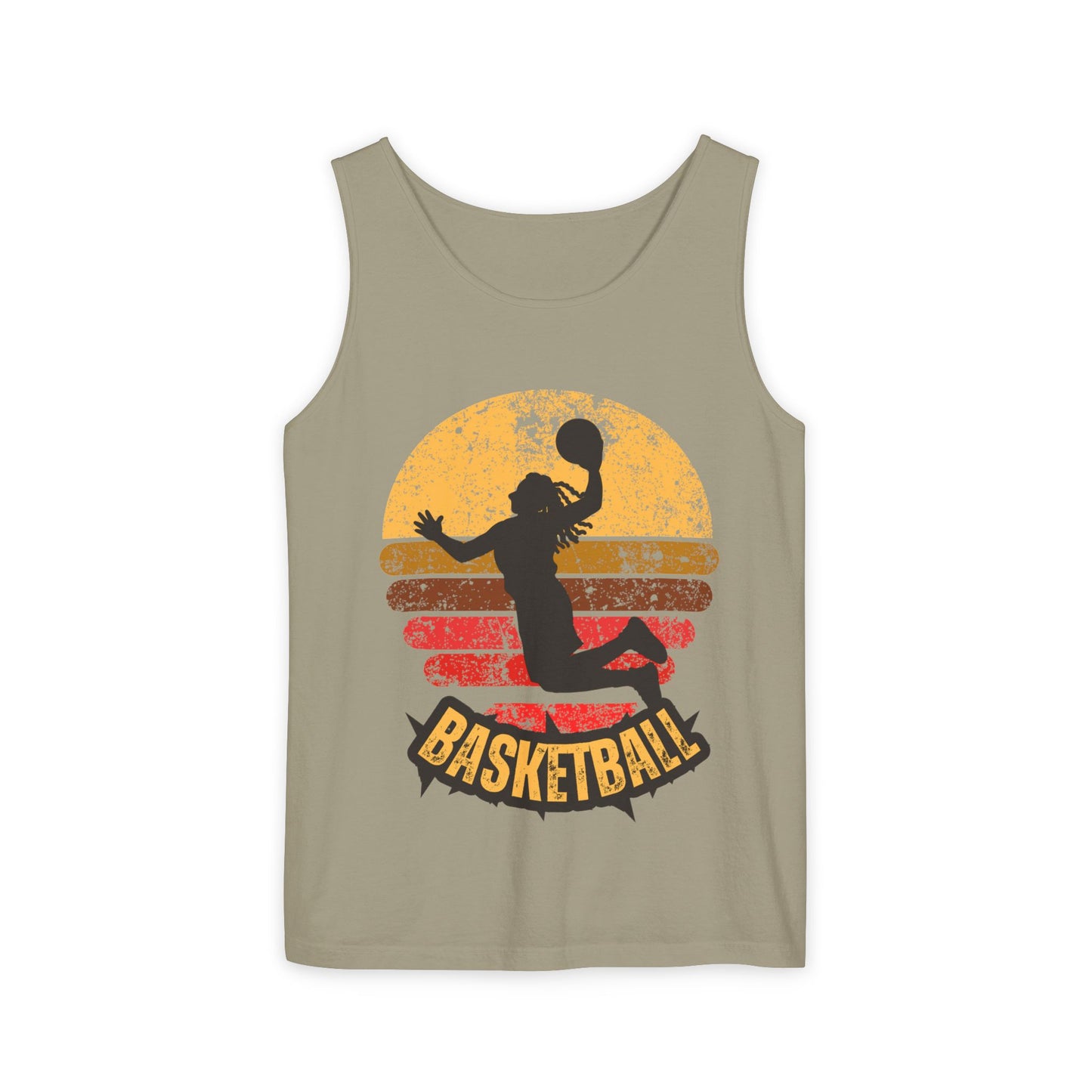 Retro Basketball Unisex Tank Top -  Summer Days, Gifts for Athletes, and Active Wear