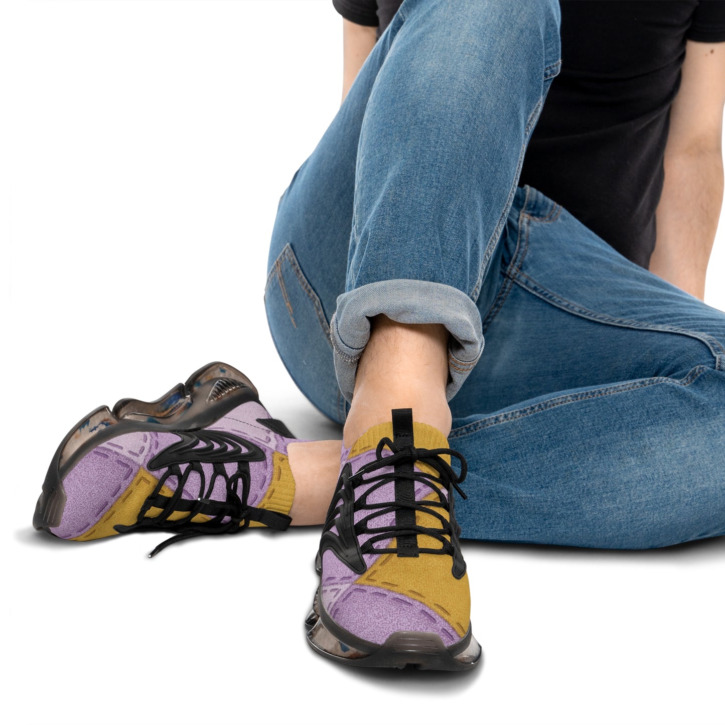 Colorful Men's Mesh Sneakers for Casual Comfort, Trendy Footwear Printify
