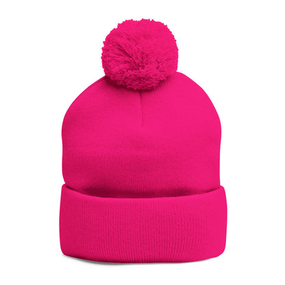 Cozy Embroidered Pom-Pom Cap | Winter Hat, Fashion Accessory