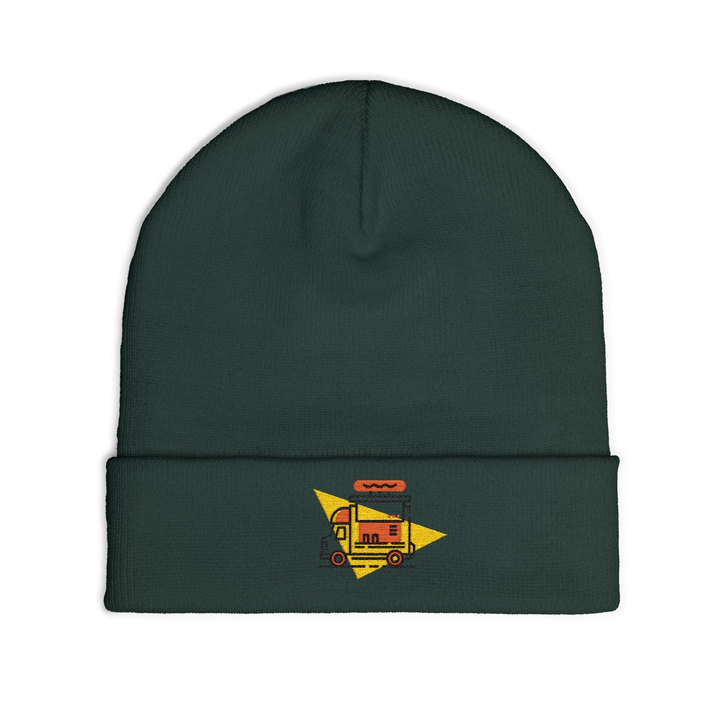 Embroidered Food Truck Beanie - Cozy Knit , Winter Accessory, Casual Outing Printify