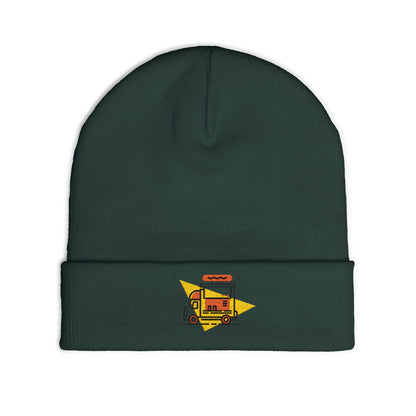 Embroidered Food Truck Beanie - Cozy Knit , Winter Accessory, Casual Outing Printify