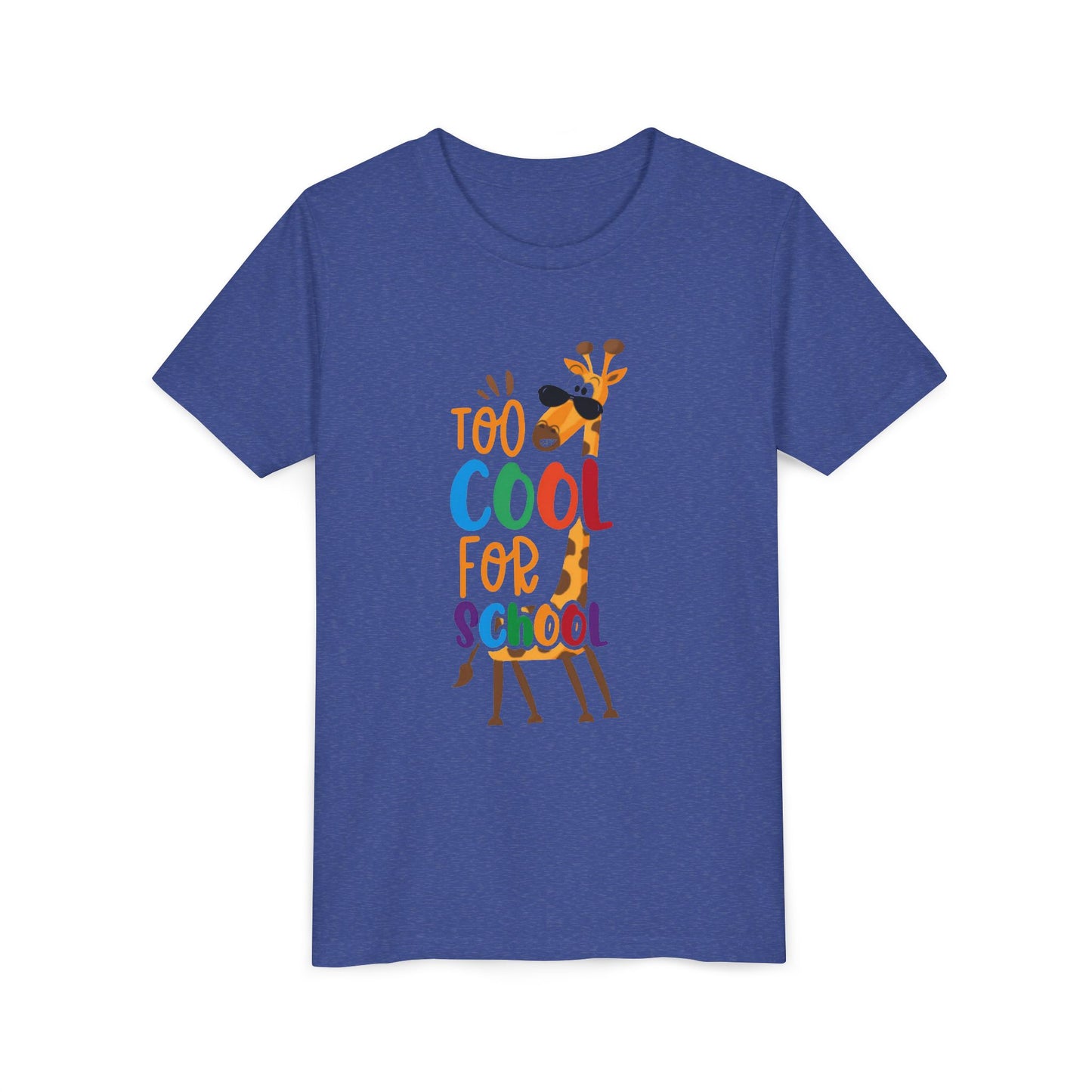 Youth Short Sleeve Tee, 'Too Cool for School' Kids T-shirt, Perfect for Back to School, Casual Wear