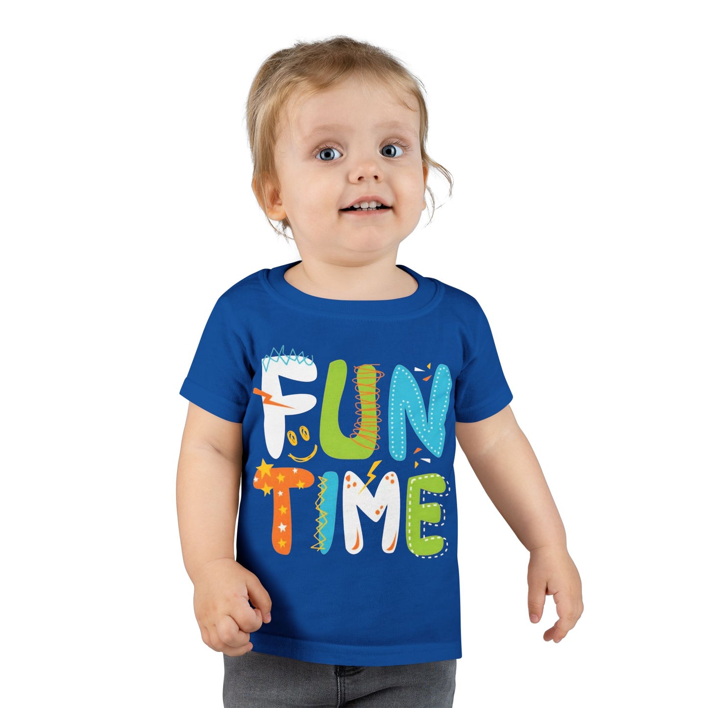 Fun Time Toddler T-Shirt, Colorful Tee, Birthday Outfit, Everyday Wear for Little Ones