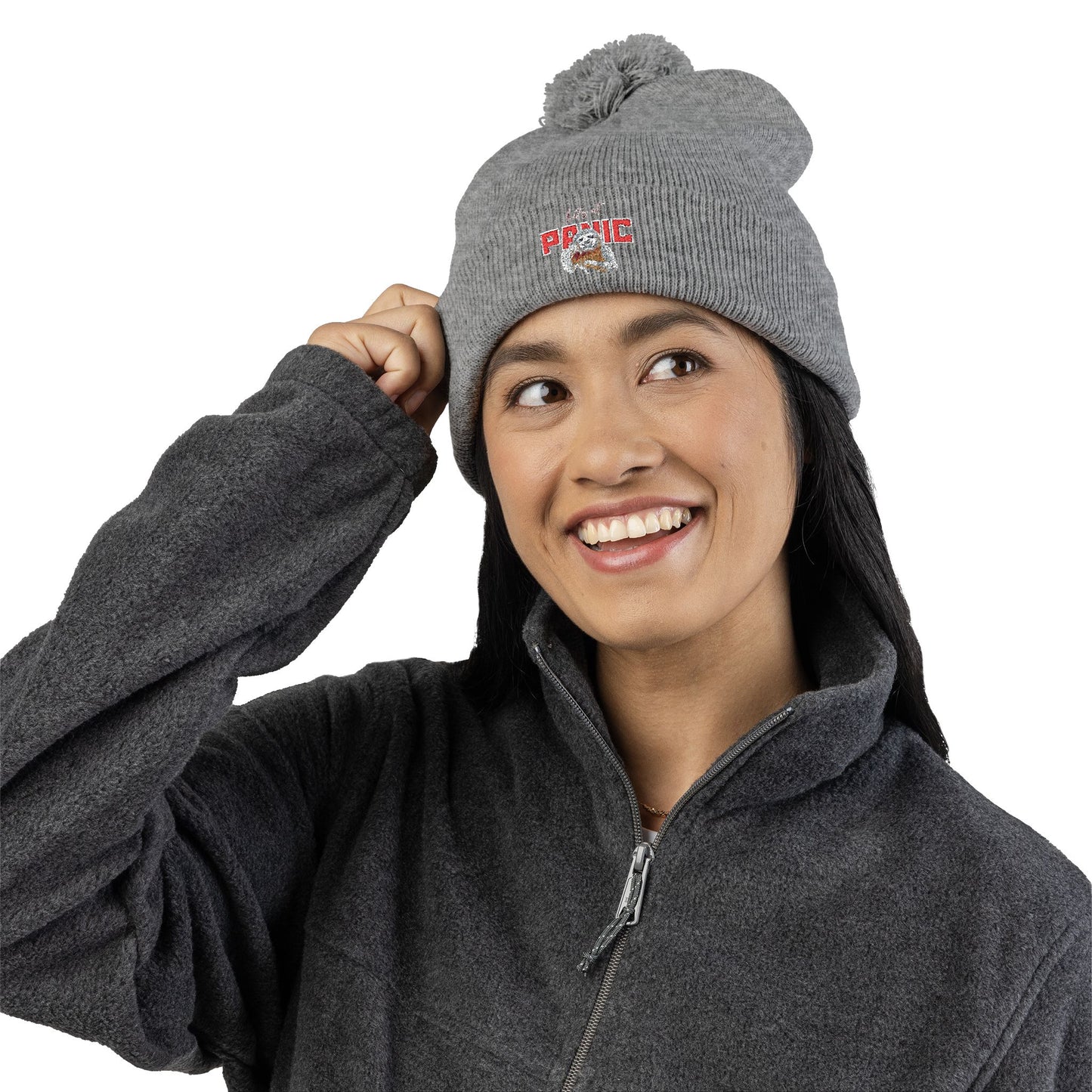 Cozy Embroidered Pom-Pom Cap | Winter Hat, Fashion Accessory
