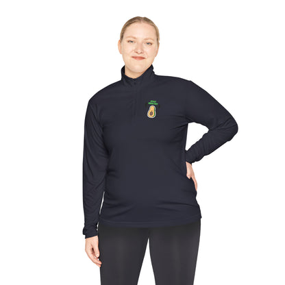 Fitness-Inspired Unisex Quarter-Zip Pullover - Casual Exercise Wear