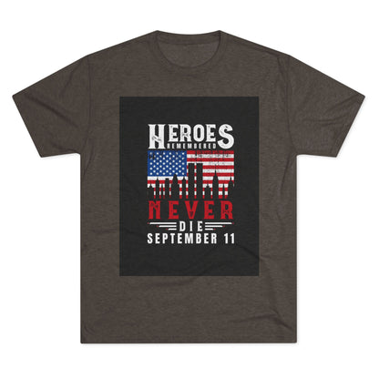 Heroes Remembered 9/11 Unisex Crew Tee, Patriot Tee, Memorial Shirt