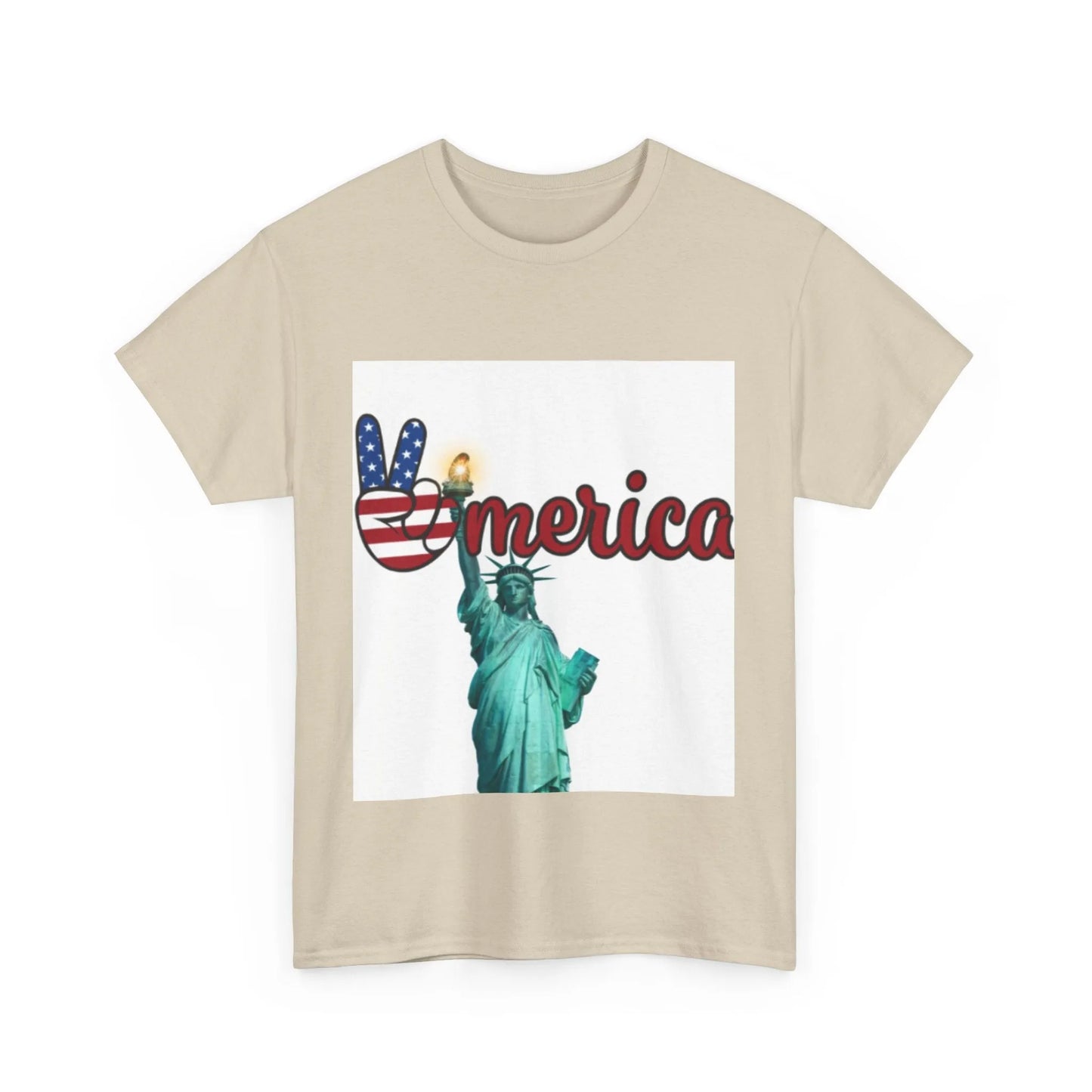 Patriotic Peace Tee, Unisex Cotton T-Shirt, Casual Wear, Gift for Americans Printify Patriotic Peace Tee, Unisex Cotton T-Shirt, Casual Wear, Gift for Americans Printify
