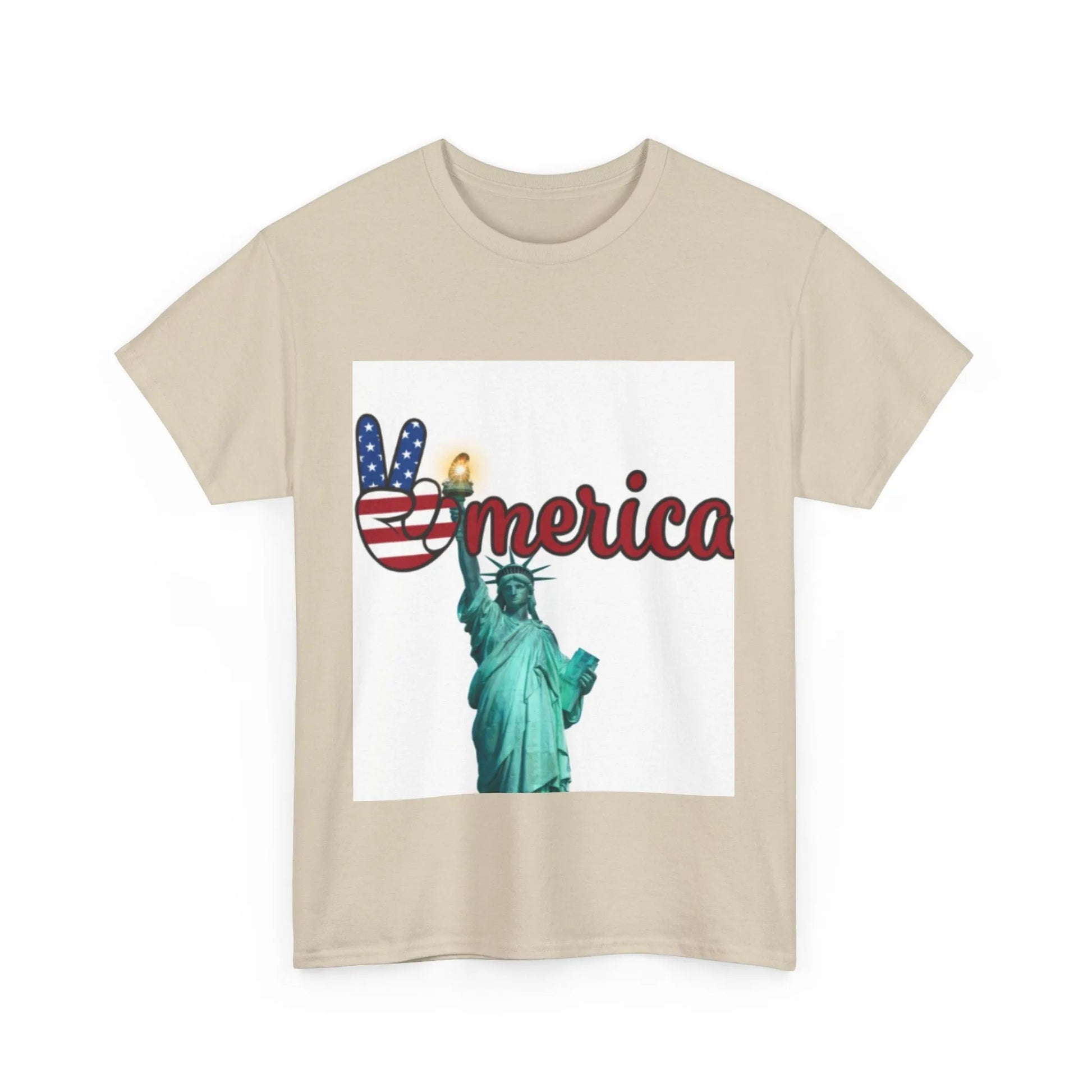 Patriotic Peace Tee, Unisex Cotton T-Shirt, Casual Wear, Gift for Americans Printify Patriotic Peace Tee, Unisex Cotton T-Shirt, Casual Wear, Gift for Americans Printify