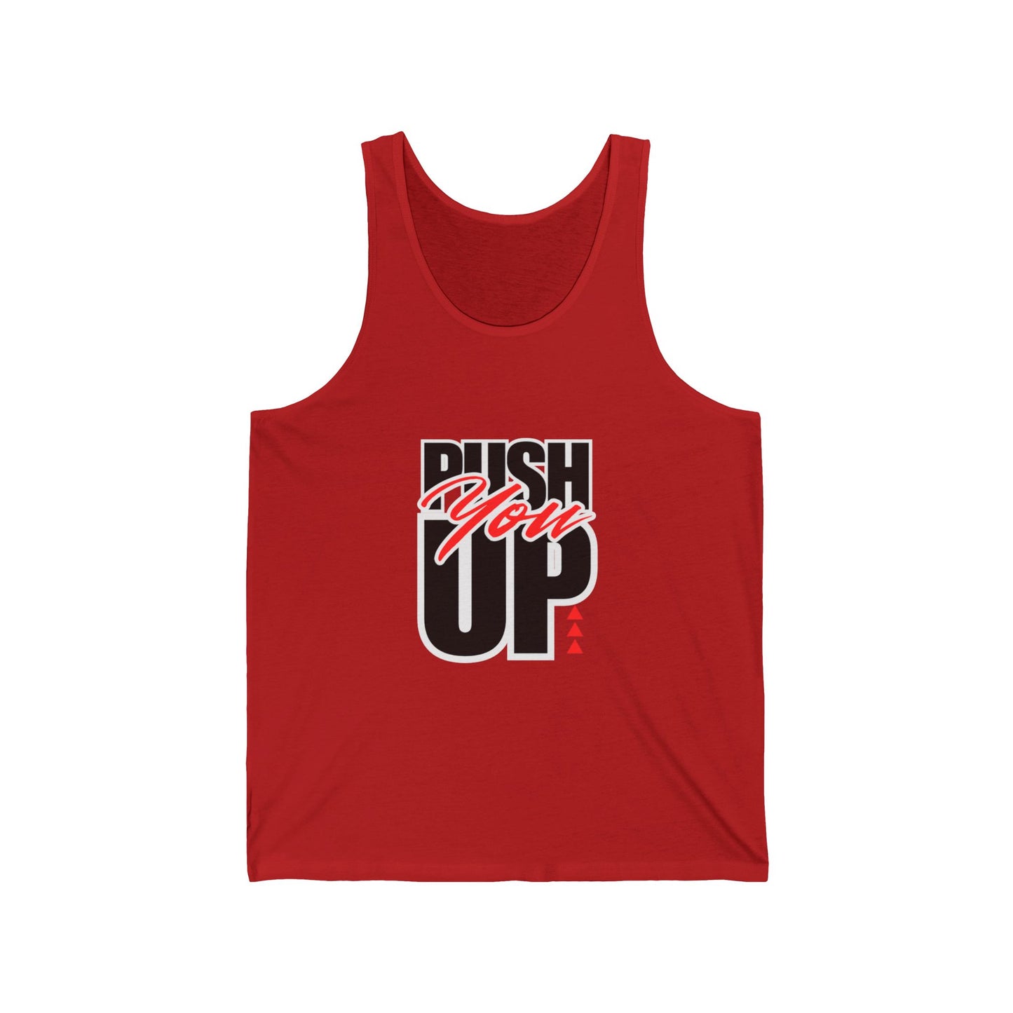 Motivational Unisex Jersey Tank - "Push You Up" |  Gym Apparel, Casual Tank