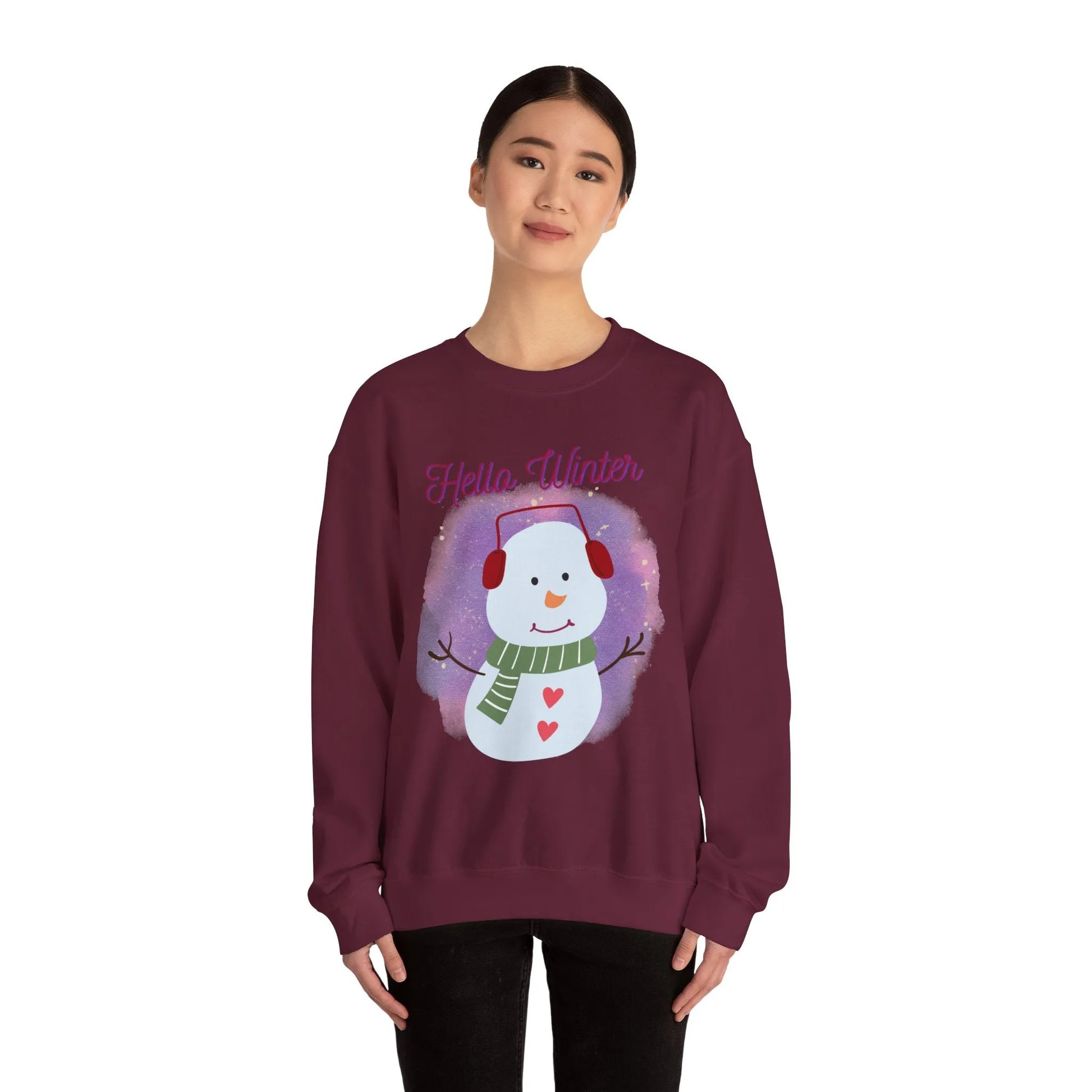 Winter-Themed Sweatshirt, Cozy Holiday Pullover,, Christmas Gift Printify Winter-Themed Sweatshirt, Cozy Holiday Pullover,, Christmas Gift Printify