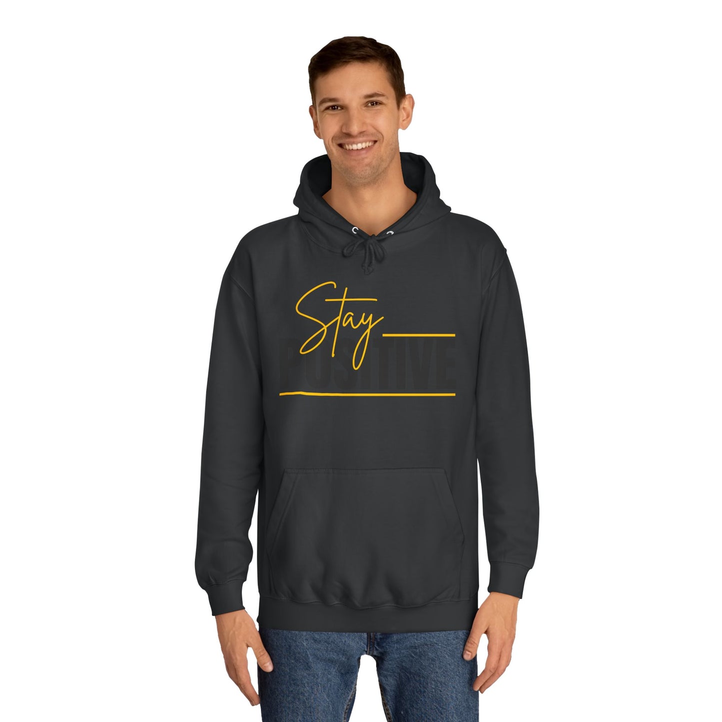 Positive Vibes Unisex College Hoodie, Cozy Sweatshirt