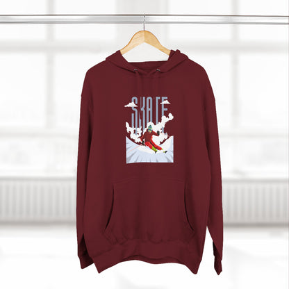 Skiing Fleece Hoodie, Cozy Winter Apparel, Outdoor Sports Gear, Snowboarding Holiday Wear