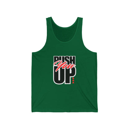 Motivational Unisex Jersey Tank - "Push You Up" |  Gym Apparel, Casual Tank