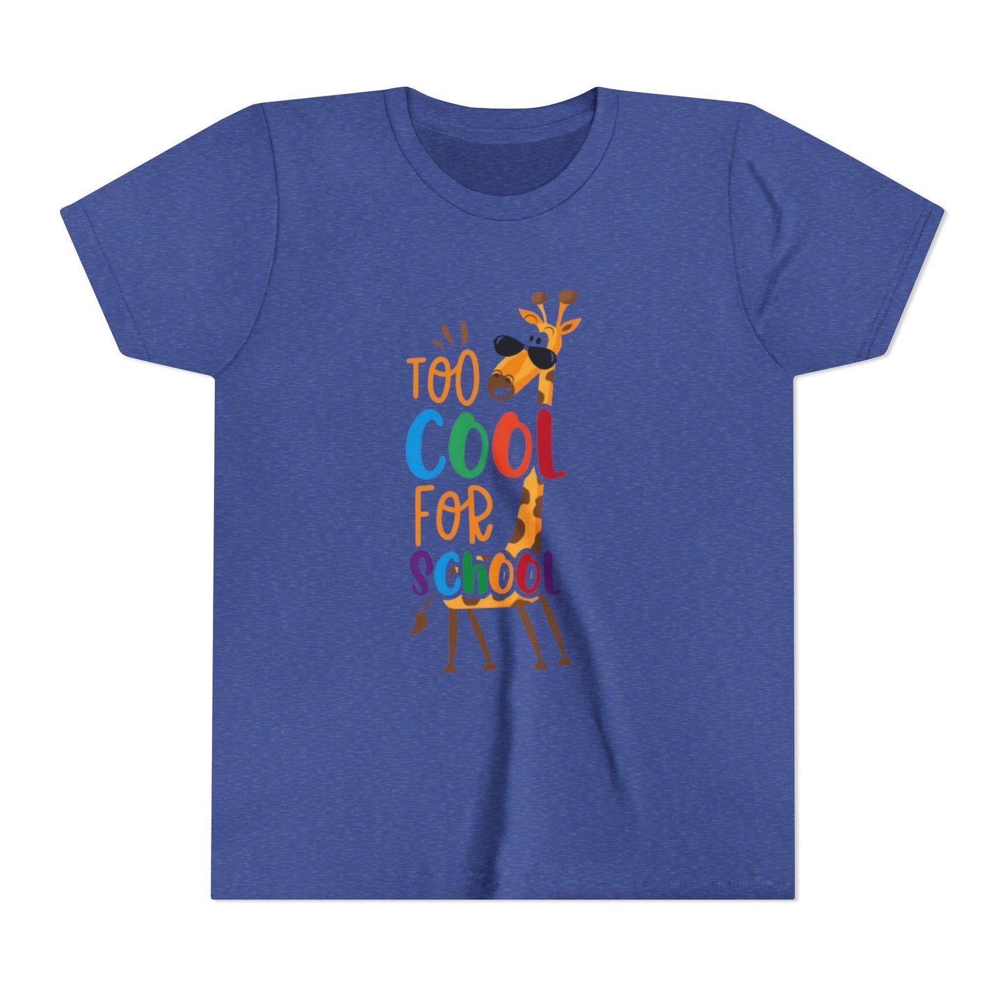 Youth Short Sleeve Tee, 'Too Cool for School' Kids T-shirt, Perfect for Back to School, Casual Wear Printify