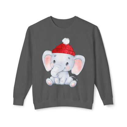 Adorable Elephant Crewneck Sweatshirt, Cute Unisex Sweatshirt, Cozy Lightweight Top