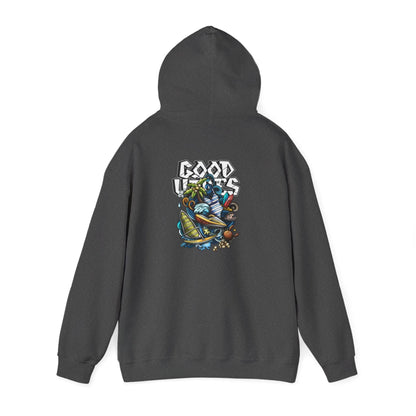 Good Vibes Graffiti Hoodie Sweatshirt, Cozy, Casual Gift, Relaxation Apparel Printify Good Vibes Graffiti Hoodie Sweatshirt, Cozy, Casual Gift, Relaxation Apparel Printify