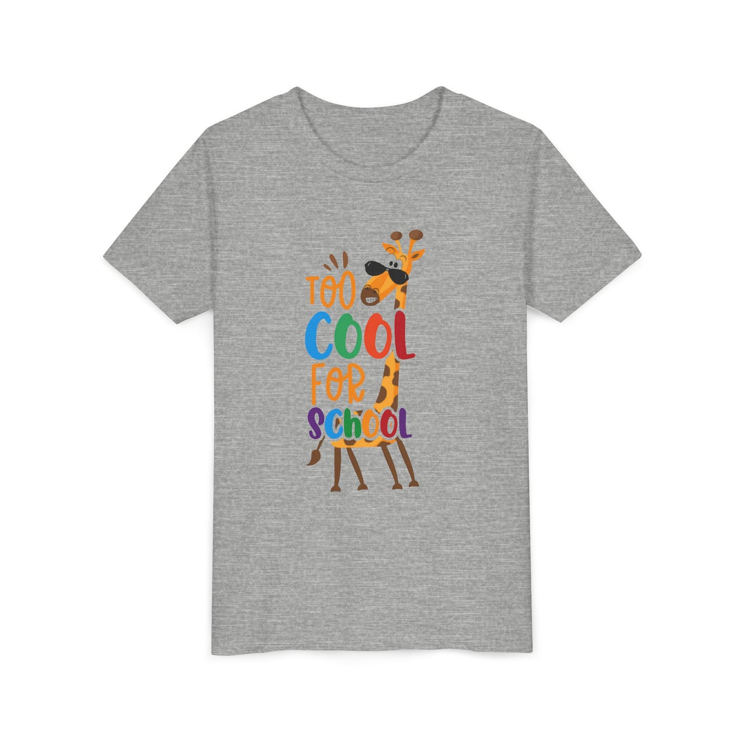 Youth Short Sleeve Tee, 'Too Cool for School' Kids T-shirt, Perfect for Back to School, Casual Wear